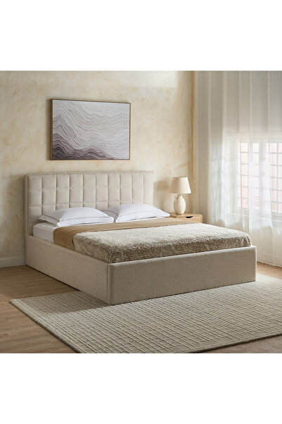 Home Box سرير كوين منجد قابل للتخزين هيدروليكي من نوع Island Ultima - 160×200 سم