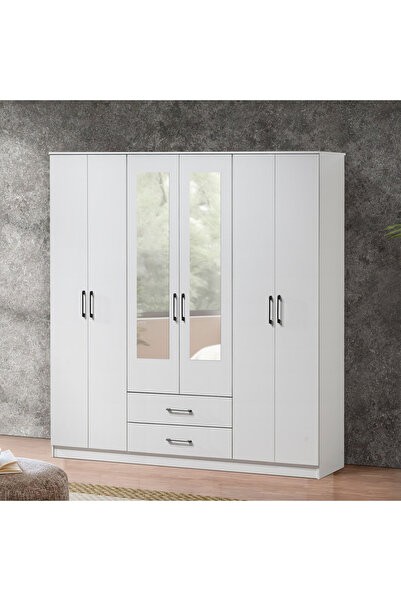 Home Box خزانة ملابس موفو أواسيس كلوفر بستة أبواب مع درجين ومرآتين