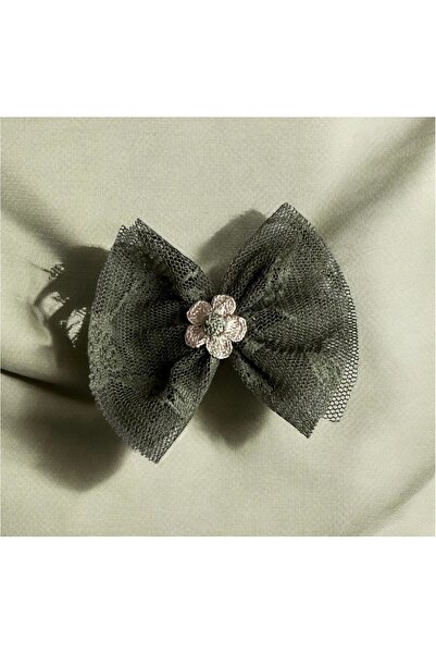 Nimet Abla Butik مشبك شعر من جلد التمساح مصنوع يدويًا