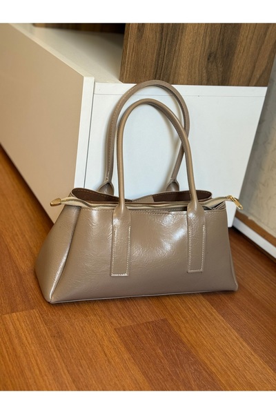 Bagnest Faux Leather Three-Compartment Women's Hand and Shoulder Bag