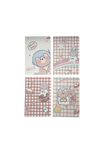 purelab Teddy Bear Notebook Set of 4 - Lined Notebook