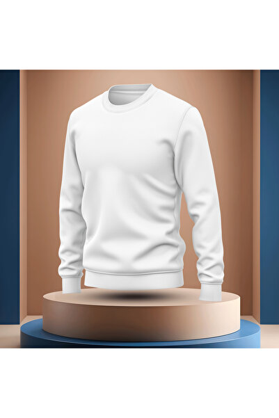 Farah Tekstil Men's Crew Neck Cotton Lycra Plain Sweatshirt Casual Comfortable