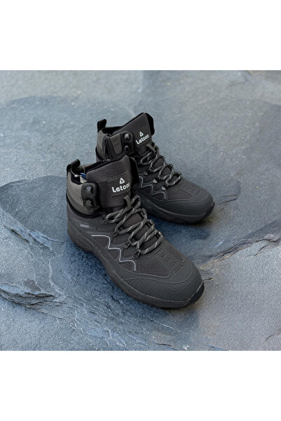 LETOON Men's Smoked Non-Slip Sole Zippered Outdoor Boots