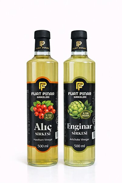 Fuat Pınar Sirkeleri Fuat Pınar Alıç Sirkesi 500 Ml ve Enginar Sirkesi 500 Ml