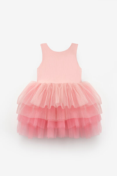 Le Mabelle Baby Girl Ballerina Dress with Powder Tulle Skirt - Ines