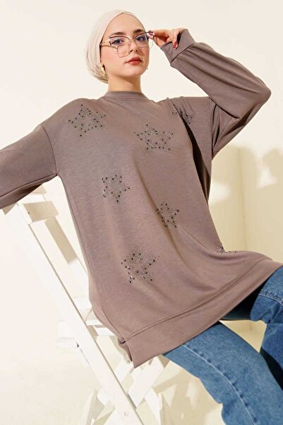 TCN Taş detaylı modal tunik