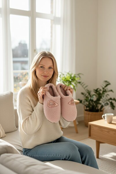 Modafırsat House Slippers Woolen Women's Slippers Dowry Bundle Bridal Guest S...