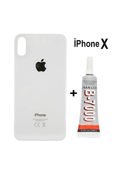 EPY iPhone X Arka Kapak Pil Kapağı Cam Ürün BEYAZ RENK