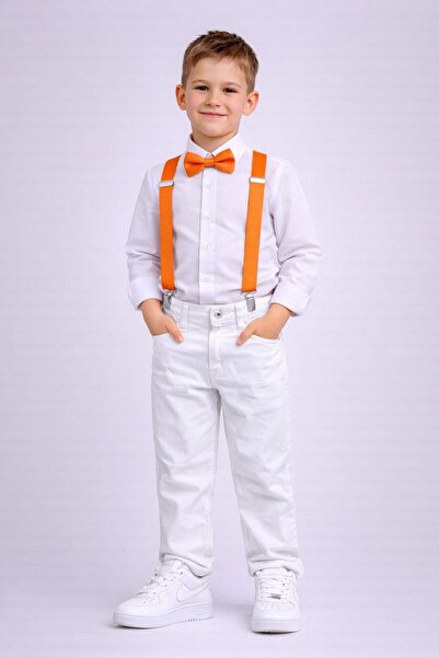 ÜMİTEKS KİDS CLUB 23 April Men's Combined Shirt Pants Suspenders Bow Tie