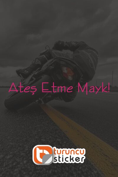 Turuncu Sticker ملصق Ateş Etme Mayk مقاس 20x2.5 سم - ملصق للسيارة - المحرك - ...