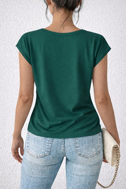Deocept Women's V-Neck Basic Unprinted Comfortable Fit T-Shirt