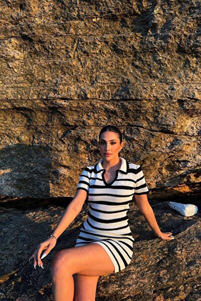 Auroveen Mini Length Polo Collar Short Sleeve Dress Av3198