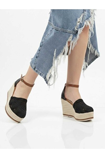 AYDOĞDU by ünal White Woven Sandals with Wedge Heels_6322