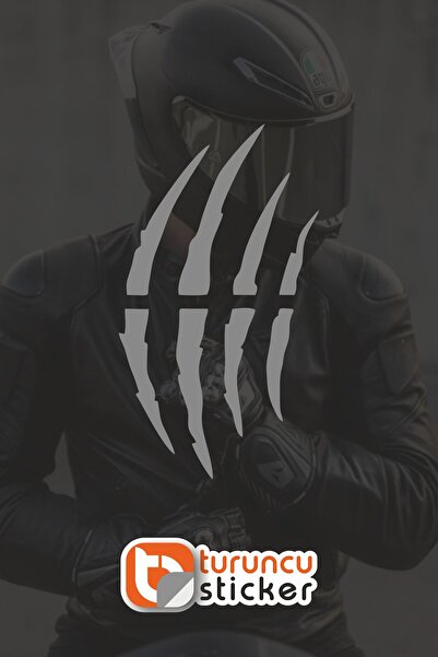 Turuncu Sticker Helmet Claw Sticker (1 Piece) 9X16 cm - Helmet - Motor - Lapt...