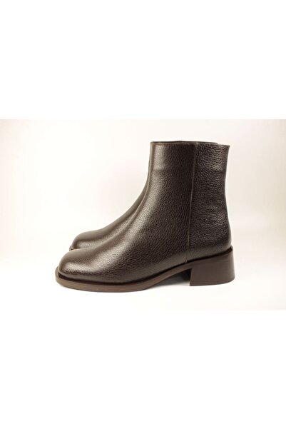 evva shoes حذاء أنيق بني اللون من الجلد الطبيعي عالي الجودة