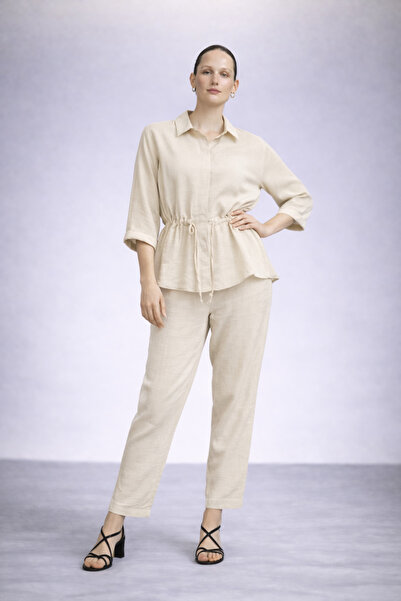 Markazzi Women's Linen Safari Shirt Set