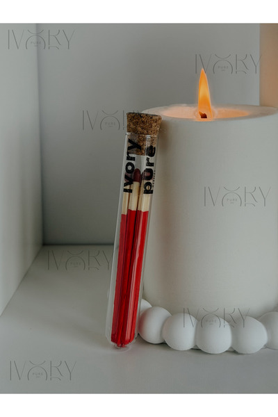 ivorypure.co Ekstra Uzun Renkli Dekoratif Kibrit – Yarı Boyalı Cam Şişe Tasarım