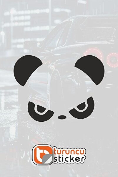 Turuncu Sticker ملصق مرآة جانبية باندا - 15x11 سم - طقم يمين ويسار - ملصق سيا...