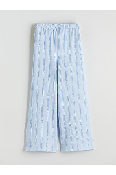 LC Waikiki Rmz Gi̇yi̇m Farkiyla Children's Pants with Waist Cord Do Textured Iz