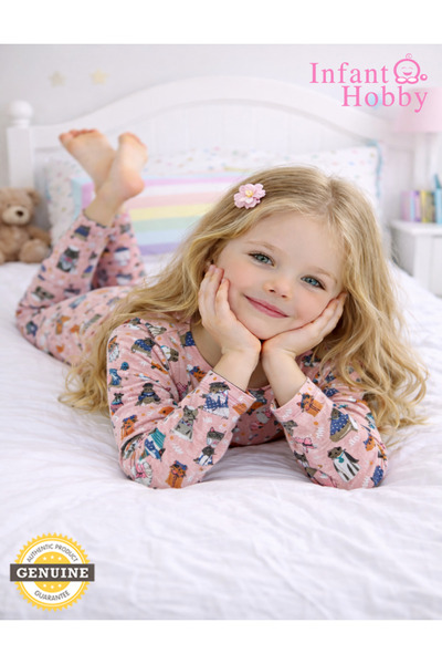 İnfant Hobby Cat Baby & Kids 100% Cotton Flannel Pajama Set