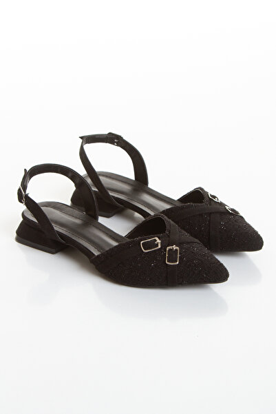 muhhu moda Colorful Linen Open Back 2 cm Heeled Shoes Full Fit