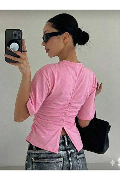 DENOKMODA Chic Bluz with Slit Detail