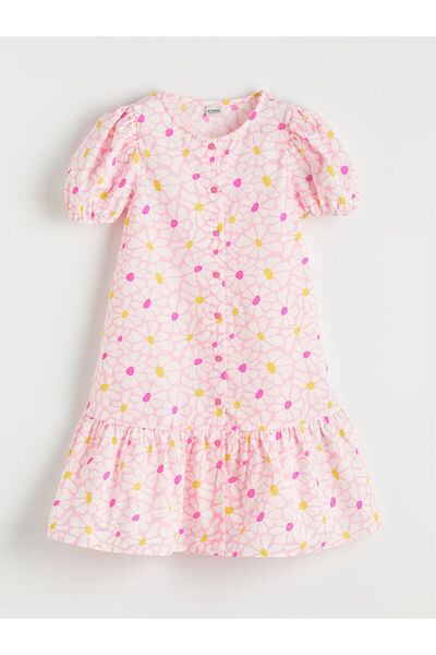 LC Waikiki Rochie pentru fete Özmarka Noul Sezon guler rotund imprimeu floral