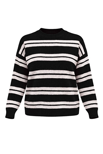 Retrobird Striped Knitwear Sweater Women Black