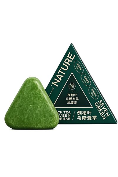 Seven Green Nature 12 Herbal Chinese Soap for Hair Growth, Thickening, and Da...