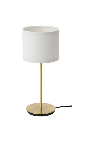 OEM Steel Table Lamp, White/Brass, 41 cm, 8.6W, E14
