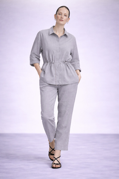 Markazzi Women's Linen Safari Shirt Set