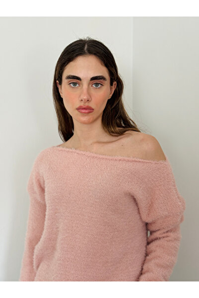 Retrobird Soft Fuzzy Cozy Knitwear Sweater Women's Pink