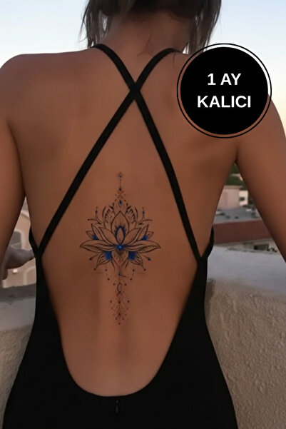 shop Lotus Çiçeği Geçici Dövme - 12 Saat Sonra Kararan Tattoo - 8x12 cm Manda...