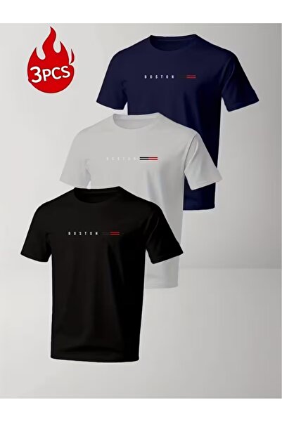 PAVRO Unisex Oversize Fit Multi Tshrit Bston Printed Tshirt