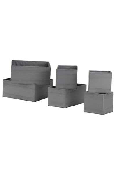 DABASIR Σετ 6 πολυλειτουργικών οργανωτών κουτιών αποθήκευσης