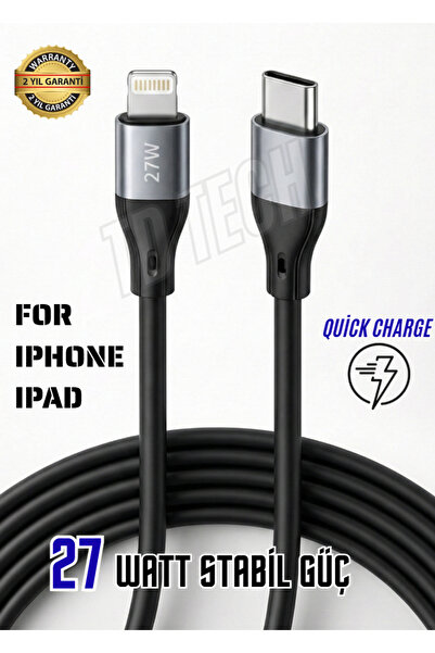SURTECH Iphone Type-C To Lightning 27 W 20 W Premium Silikon Hızlı Şarj Kablosu
