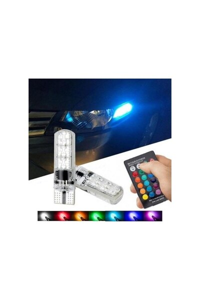 MOTOLİNAS Kumandalı 24 Ledli Park Ampülü T10 Dipsiz Silikon