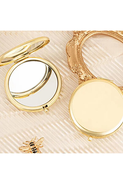 Skygo Gold Covered Makeup Pocket Mirror