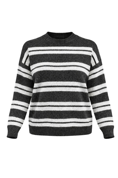 Retrobird Striped Knitwear Sweater Women's Smoked