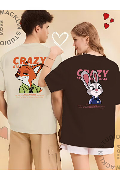 darkopia Tricou oversize unisex cu imprimeu pe spate Lightning Zootopia Crazy...