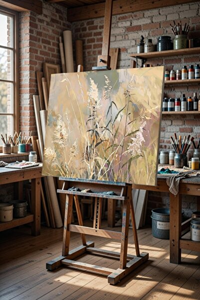 Nurşahın Resimleri El Yapımı Çiçek Kanvas Tablo