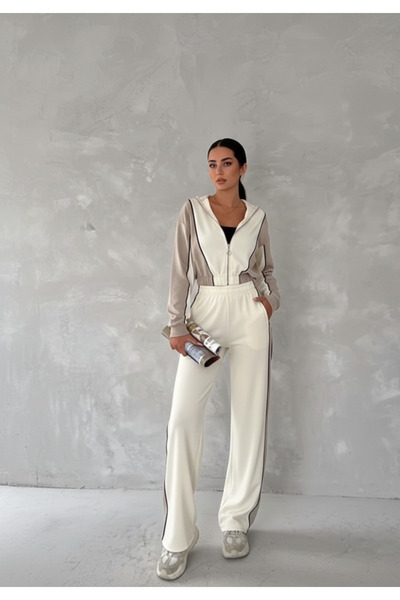 MAİMODA Kadın Renk Bloklu Eşofman Takımı / Women Color Block Tracksuit Set