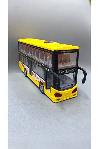 Magicway Double Decker City Bus with Friction, Lights and Sound, Opening Door...
