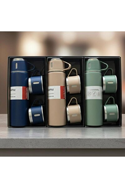 Travel The complete "Safari" set: 3 thermal bottles with 3 serving cups for e...
