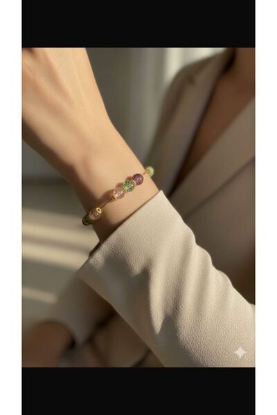 MDGS COLLECTİON Colorful Beaded Steel Bracelet