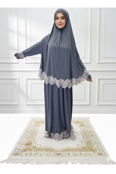 ALDAIYR Double Piece Women's Embroidered Prayer Dress Sandy 800 Grams