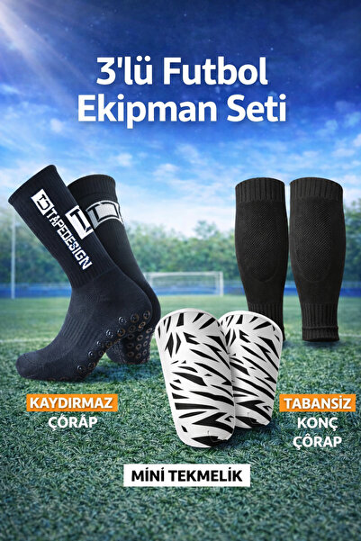 Tayzon 3’lü Futbol Seti Mini Tekmelik + Kaydırmaz Çorap + Tabansız Konç Çorap