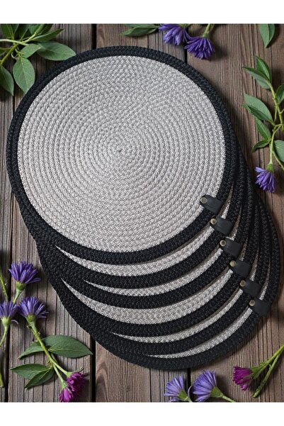 trendtrade Amerikan Servis Runner 6 Lı Sunum Supla Çeyiz Takımı Örgü Tabak Al...