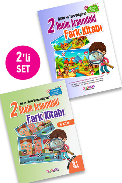 Kesman Kitap Fark Bulmaca Kitabı Seti | Dikkat, Zeka ve Algı Geliştirme Etkin...