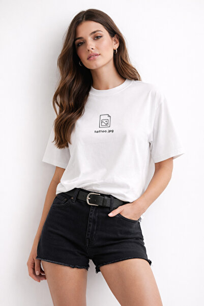 CAMBLYS تي شيرت قطني بتصميم تاتو ياباني للجنسين، مطبوع مسبقًا، مقاس كبير، قما...